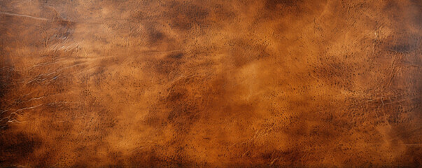 Wall Mural - Texture of distressed saddle leather The worn and weathered appearance of this texture gives it a rustic and vintage look. The leather appears wrinkled and cracked, adding depth and character