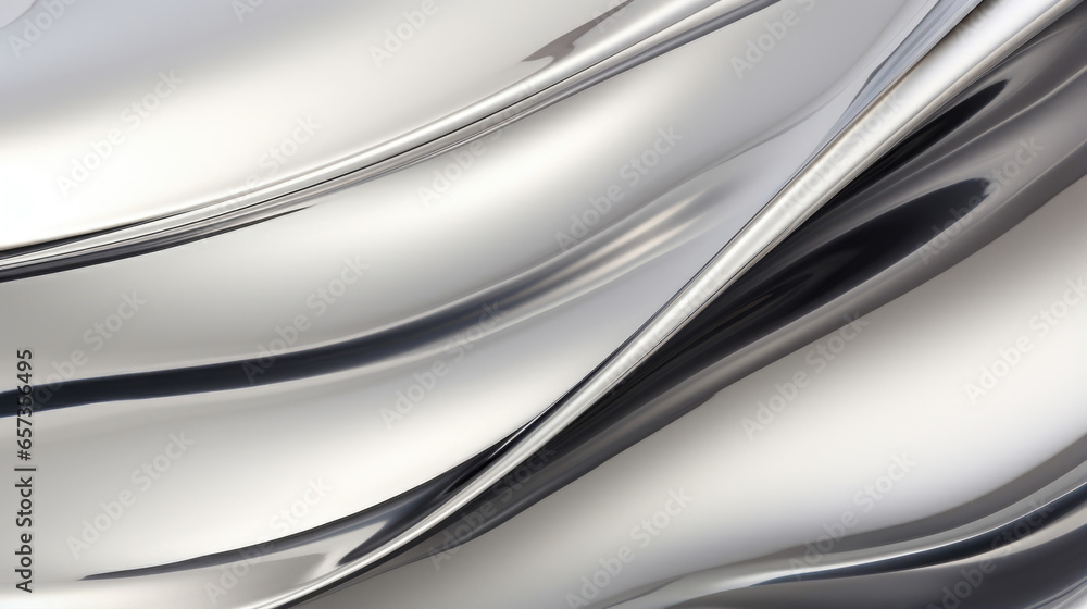 Closeup of a polished stainless steel texture, showcasing a ...