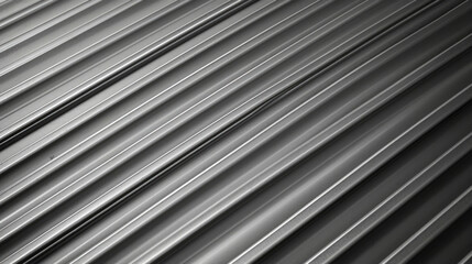 Wall Mural - Closeup of corrugated industrial steel This texture features repetitive, parallel lines that give it a ridged appearance. The steel is lightweight and easy to install, making it a popular