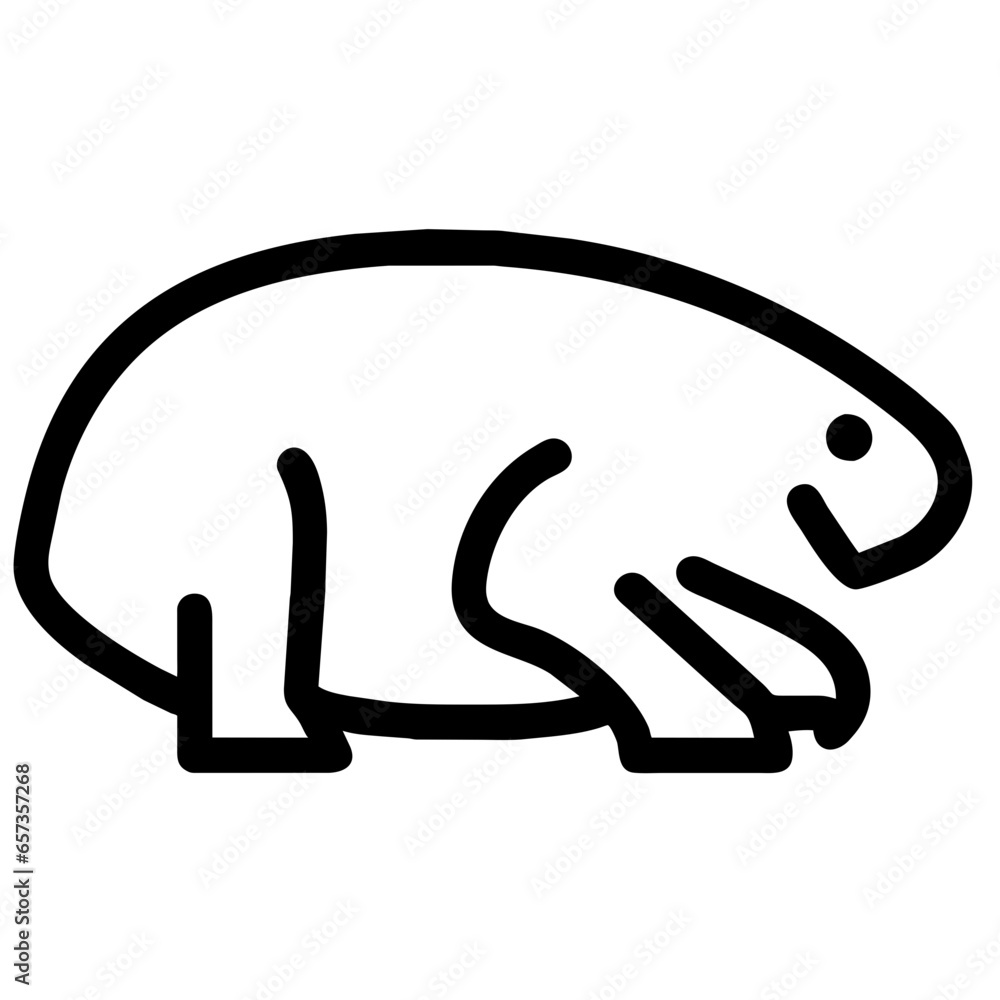 African Bullfrog Icon. Animal Head Silhouette Icon African Bullfrog ...