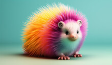 Toy Porcupine In Soft Colors, Plasticized Material, Educational For Children To Play. AI Generated