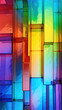 Texture of Mirrored Glass with an iridescent rainbow finish. The glass appears to change color when viewed from different angles, adding a playful and dynamic element.