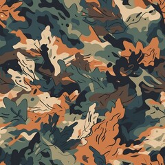 woodland camouflage seamless texture tile pattern background design banner