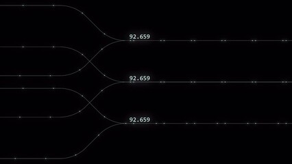 Aufkleber - Abstract digital dot line particle data background connecting technology concept.