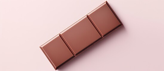 Leinwandbilder - copy space image on isolated background top view of milk chocolate bar