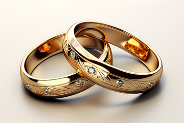 wedding rings, bride and groom with white dress, wedding table setting wedding cake and decoration rings	