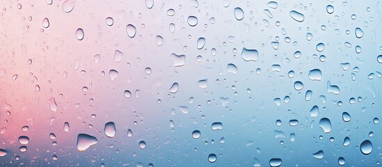 Fototapete - raindrops on glass isolated pastel background Copy space