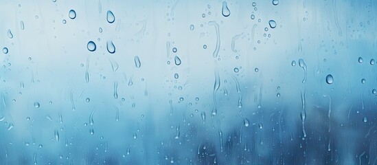 Fototapete - raindrops on glass isolated pastel background Copy space