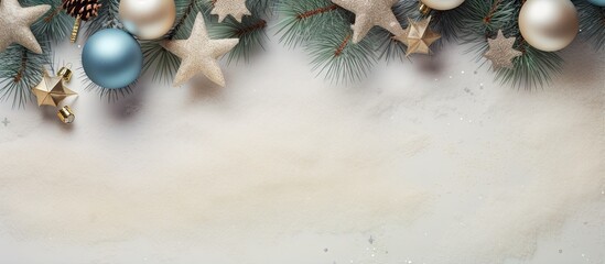 Fototapete - copy space image on isolated background with festive elements and room for writing