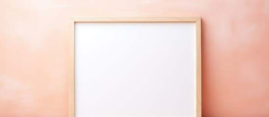 Poster - copy space image on isolated background with empty wooden frame for design