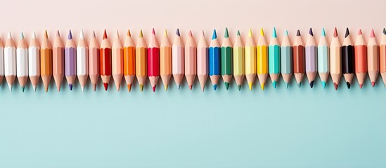 Aufkleber - copy space image on isolated background with color pencils isolated