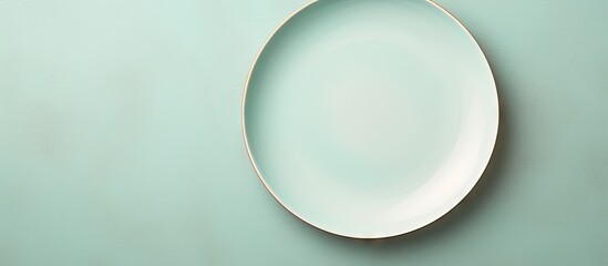 copy space image on isolated background with empty plate