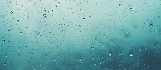 Poster - raindrops on glass isolated pastel background Copy space