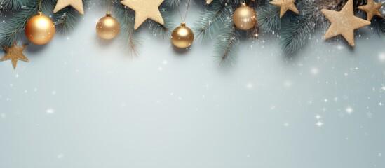 Poster - copy space image on isolated background with festive elements and room for writing