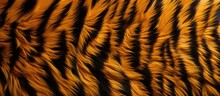 Pattern Of Tiger Skin Feathers On A Background