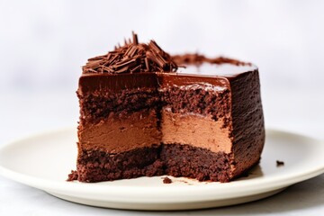 Sticker - gluten-free chocolate cake with a white background