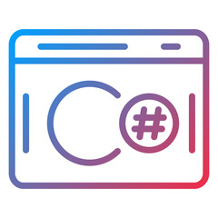 Vector Design C Sharp Icon Style