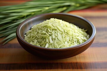 Poster - a bowl of lemongrass pieces ready for brewing