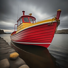 Red And Yellow Boat