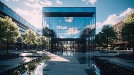 Leinwandbilder - Modern financial institution building.