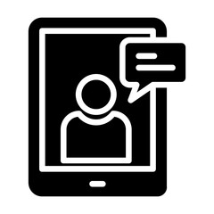 Solid Tablet user Chat icon