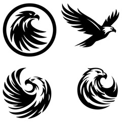 Sticker - eagle logo concept vector silhouette