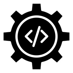 Solid Coding cog icon