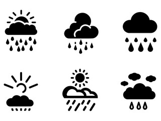 Wall Mural - Weather forecast icon vector