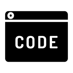 Sticker - Solid Web Code icon