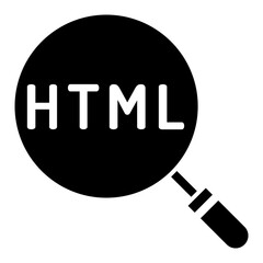 Solid Search Code icon