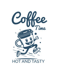 Wall Mural - Coffee T-Shirt Design, Typography coffee mug and T-shirt Design