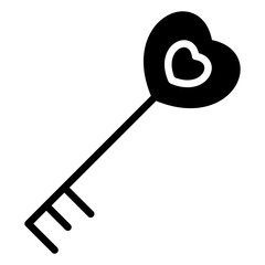 Sticker - Solid Heart Key icon