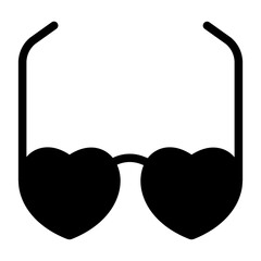 Wall Mural - Solid Heart Glasses icon