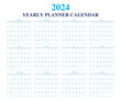 © Mehedimiad - 2024 Calendar design and yearly planning templates with Saturday and Sunday red-marked vector.