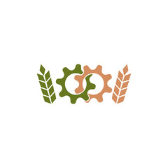 Sticker - Wheat Agriculture Industry logo icon isolated on transparent background