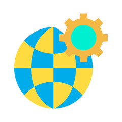 Poster - Flat Globe Setting icon