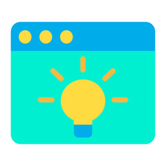 Flat Web Idea bulb icon