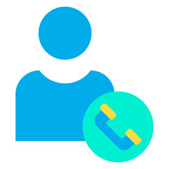 Sticker - Flat User Call icon