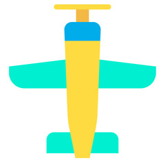 Poster - Flat Airplane icon