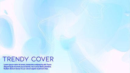 Abstract Futuristic Vector Background with Liquid  Shapes and Lines. Modern Colorful Gradient Wallpaper. Trendy Digital Design for Your Poster, Banner, Template, Web Page.