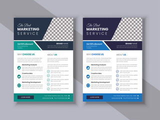 modern and creative business flyer template vector and minimal