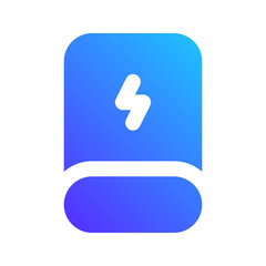 Sticker - power bank gradient fill icon