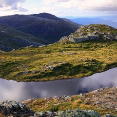 Sticker - Norway landscape. Stord island landscape in Norway