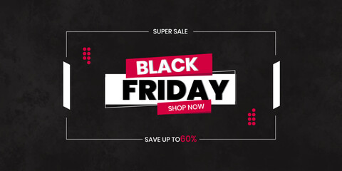 Wall Mural - Creative Black Friday sale social media post template. Black Friday poster.