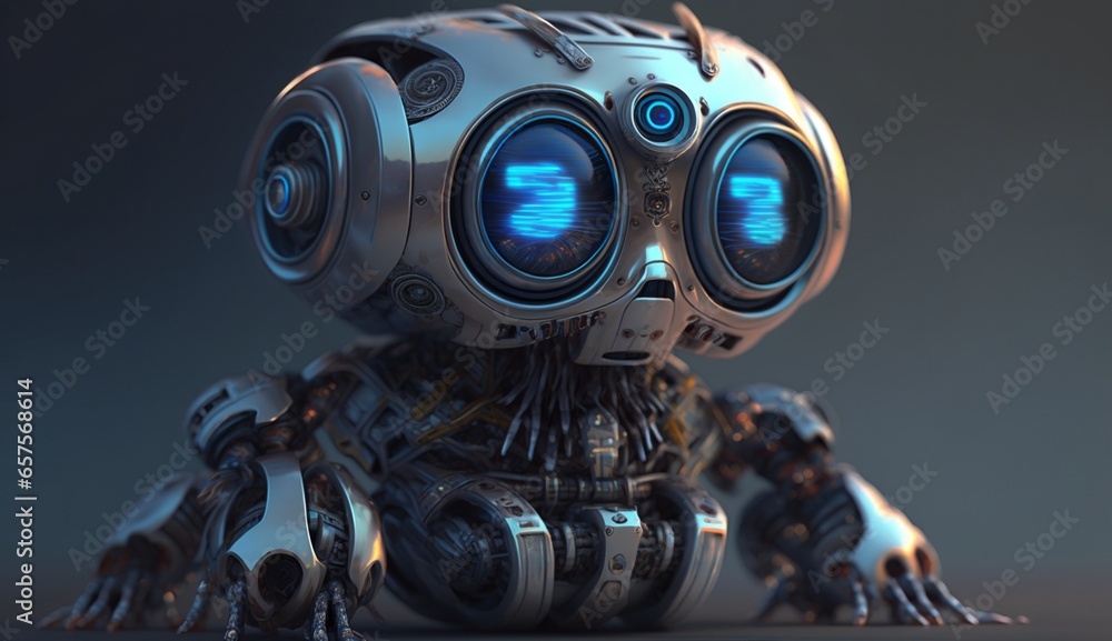 Chatbot cute robot artificial intelligence illustration picture Ai ...