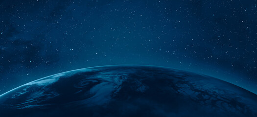 Canvas Print - planet earth with a spectacular sunset 
