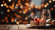 Holiday Showcase, Out-of-Focus Christmas Table Setting