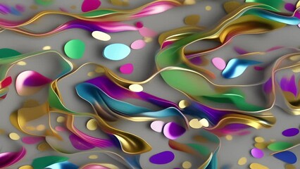 Wall Mural - Abstract colorful holographic animation. Multicolor liquid gradient background. Beautiful gradient texture, Moving abstract multicolored background