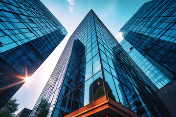 Downtown Daylight: Business Center Buildings
