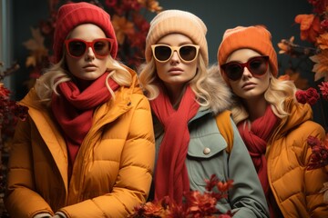 Wall Mural - Clothing store's mannequins dressed in seasonal outfits, Generative AI